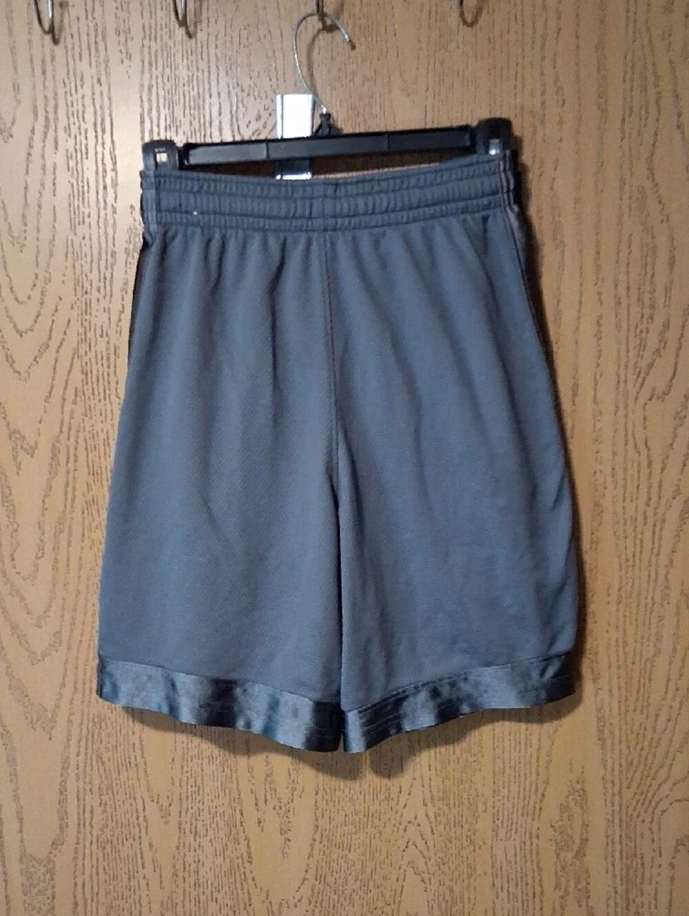 Nike Youth Boy’s Gray Athletic Shorts with Black Swoosh